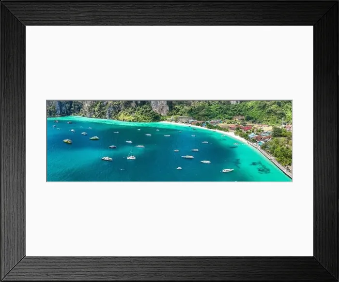 Framed Print : Aerial view of Ton Sai Beach in Koh Phi Phi, Krabi Thailand Framed Print : Aerial view of Ton Sai Beach in Koh Phi Phi, Krabi Thailand