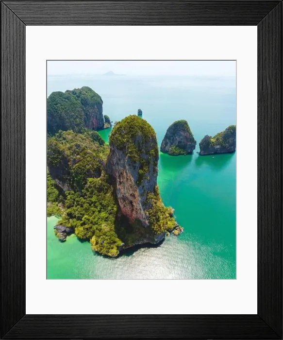 Framed Print : Aerial view of Railay and Phra nang Cave Beach in Krabi, Thailand Framed Print : Aerial view of Railay and Phra nang Cave Beach in Krabi, Thailand