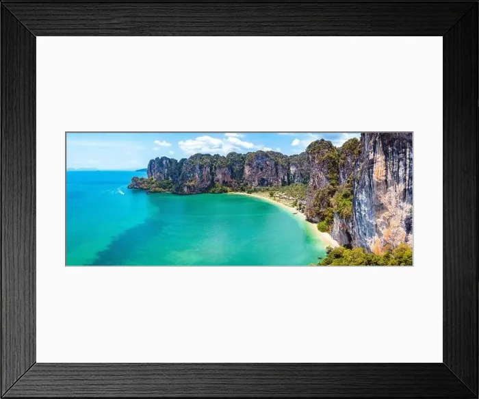Framed Print : Aerial view of Railay and Phra nang Cave Beach in Krabi, Thailand Framed Print : Aerial view of Railay and Phra nang Cave Beach in Krabi, Thailand