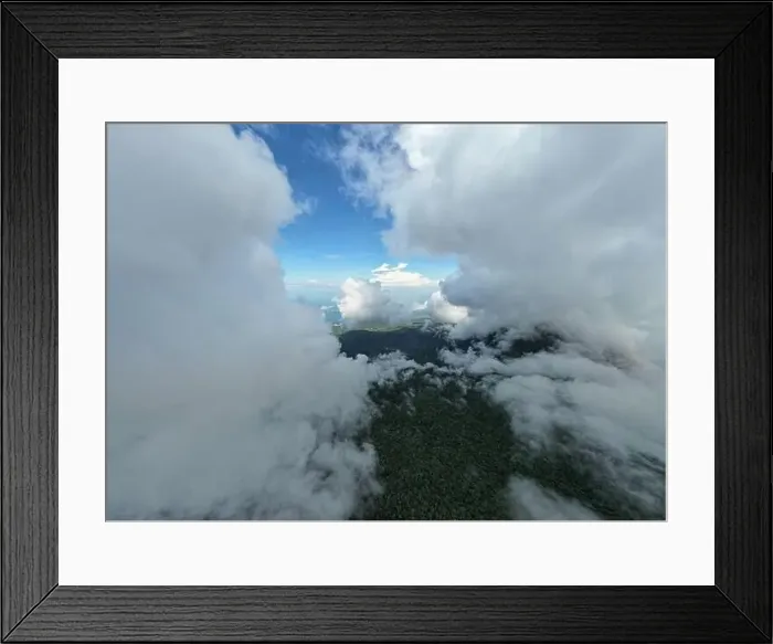 Framed Print : Cloudy weather over Nicaragua landscape aerial drone view Framed Print : Cloudy weather over Nicaragua landscape aerial drone view