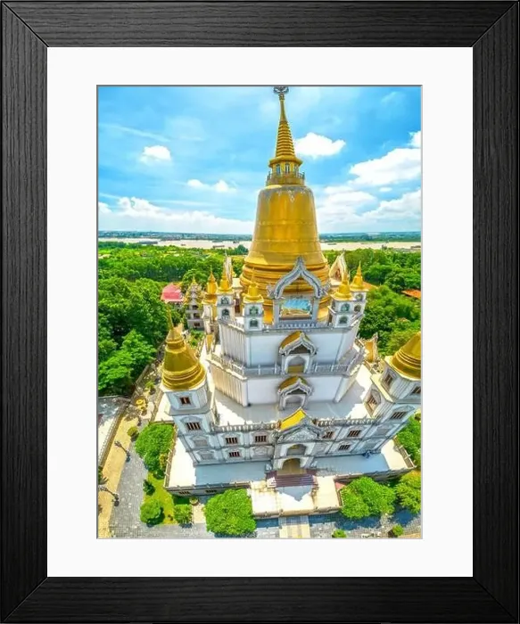 Framed Print : Top view aerial of center Ho Chi Minh city Framed Print : Top view aerial of center Ho Chi Minh city