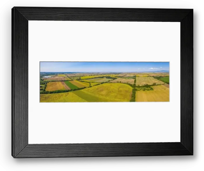 Framed Print : Aerial view of agricultural fields Framed Print : Aerial view of agricultural fields