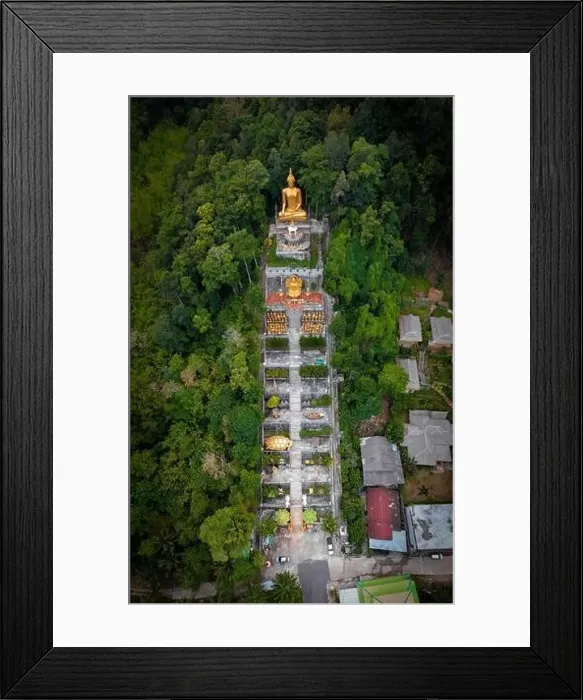 Framed Print : Buddha Mountain temple in Krabi, Thailand Framed Print : Buddha Mountain temple in Krabi, Thailand
