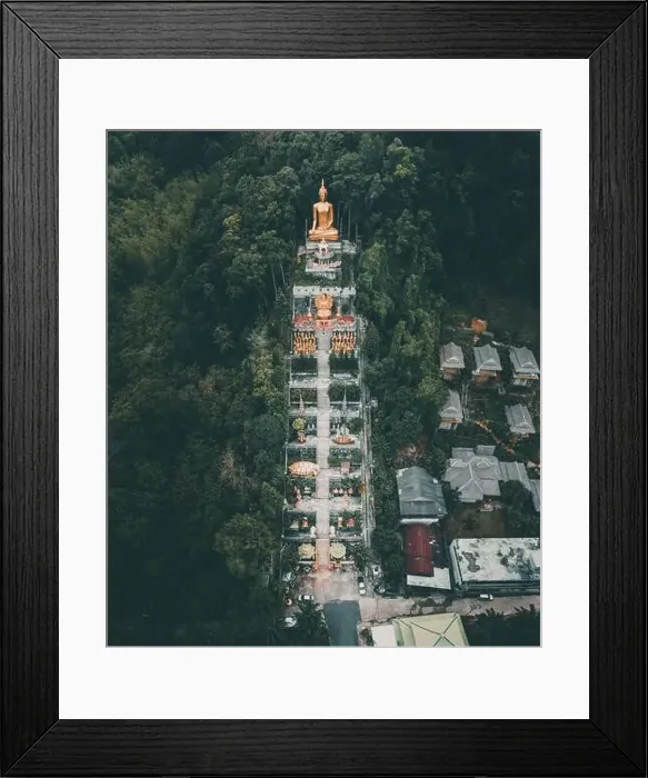 Framed Print : Buddha Mountain temple in Krabi, Thailand Framed Print : Buddha Mountain temple in Krabi, Thailand