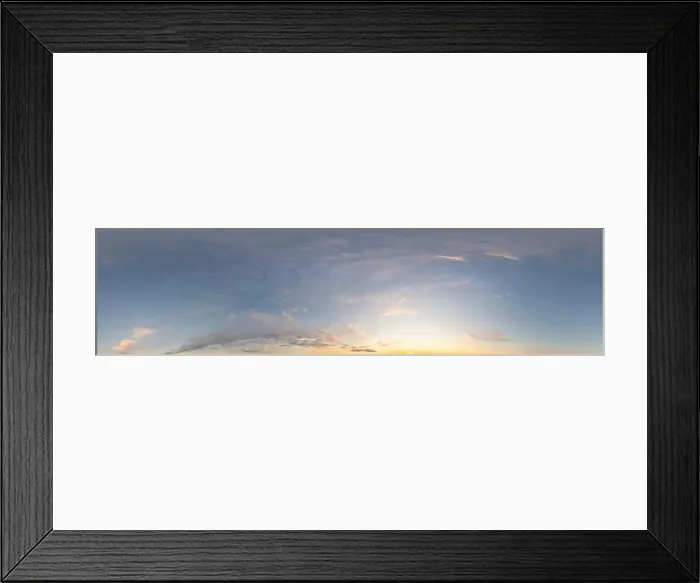 Framed Print : Dark blue sunset sky panorama with pink Cirrus clouds Framed Print : Dark blue sunset sky panorama with pink Cirrus clouds