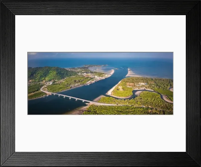 Framed Print : Aerial view of the Siri Lanta Bridge in koh Lanta, Krabi, Thailand Framed Print : Aerial view of the Siri Lanta Bridge in koh Lanta, Krabi, Thailand