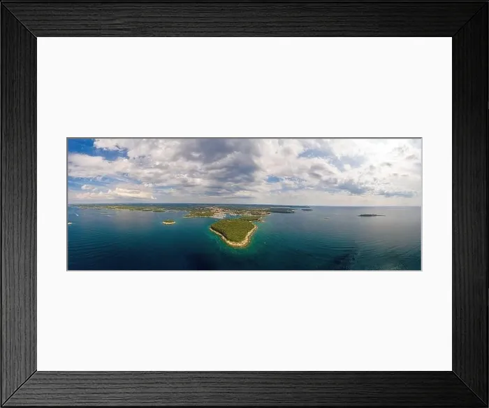Framed Print : Aerial panoramic drone picture of Vrsar harbour in Croatia with turquoise water during daytime in summer Framed Print : Aerial panoramic drone picture of Vrsar harbour in Croatia with turquoise water during daytime in summer