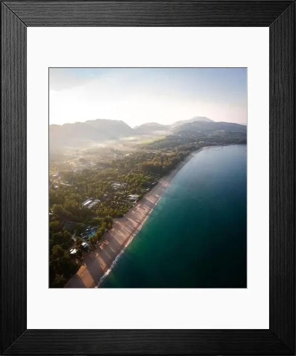 Framed Print : Aerial view of Long Beach at sunset, in Koh Lanta, Krabi, Thailand Framed Print : Aerial view of Long Beach at sunset, in Koh Lanta, Krabi, Thailand