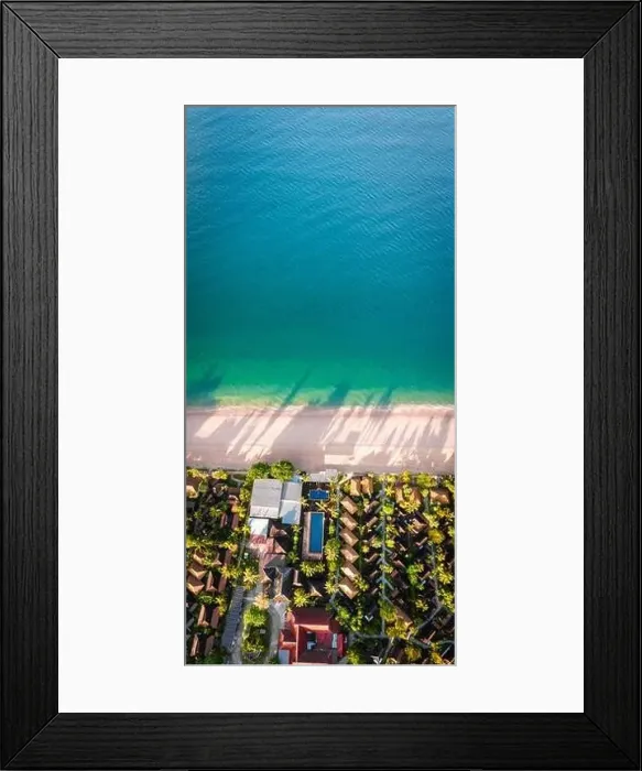 Framed Print : Aerial view of Long Beach at sunset, in Koh Lanta, Krabi, Thailand Framed Print : Aerial view of Long Beach at sunset, in Koh Lanta, Krabi, Thailand