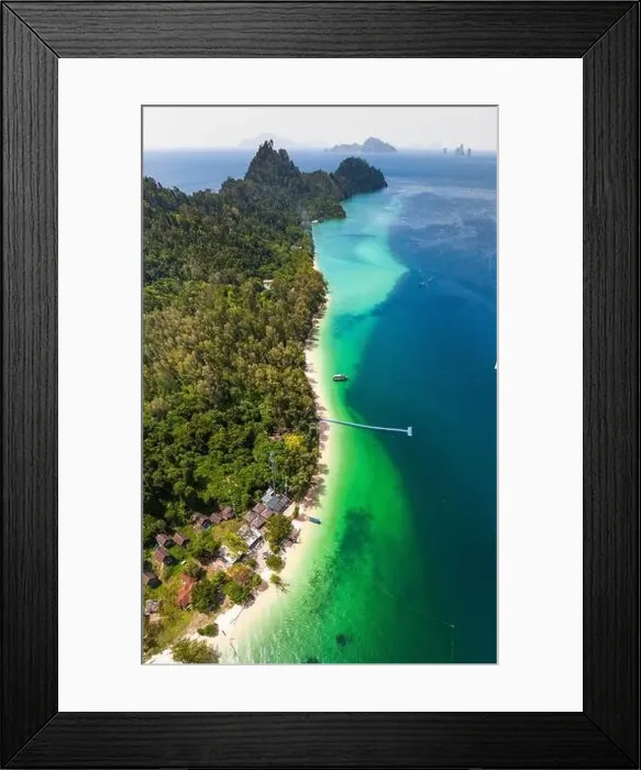 Framed Print : Aerial view of Koh Kradan island in Trang, Thailand Framed Print : Aerial view of Koh Kradan island in Trang, Thailand