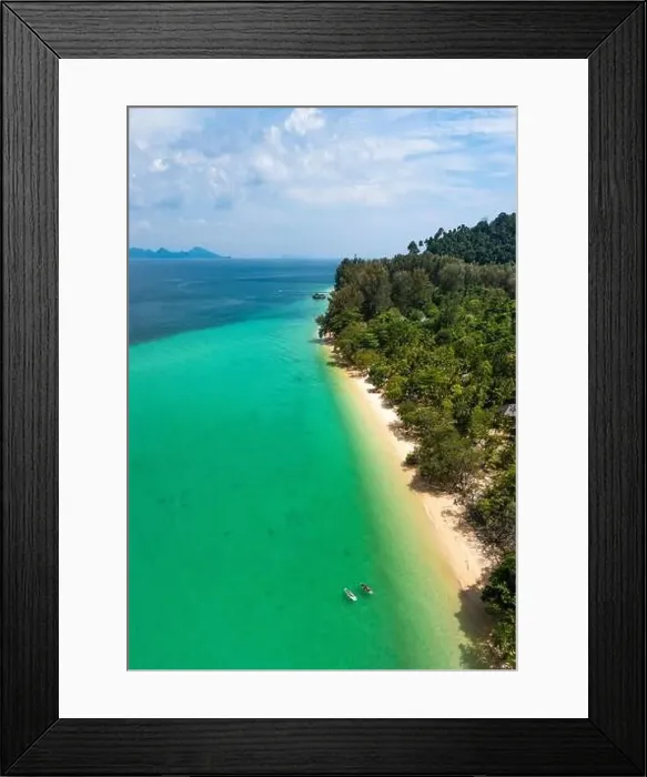Framed Print : Aerial view of Koh Kradan island in Trang, Thailand Framed Print : Aerial view of Koh Kradan island in Trang, Thailand