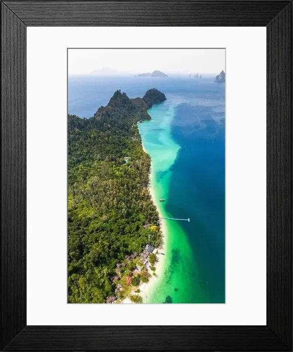 Framed Print : Aerial view of Koh Kradan island in Trang, Thailand Framed Print : Aerial view of Koh Kradan island in Trang, Thailand
