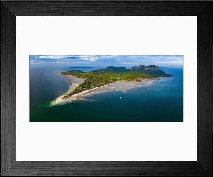 Framed Print : Aerial view of koh Mook or koh Muk island, in Trang, Thailand Framed Print : Aerial view of koh Mook or koh Muk island, in Trang, Thailand