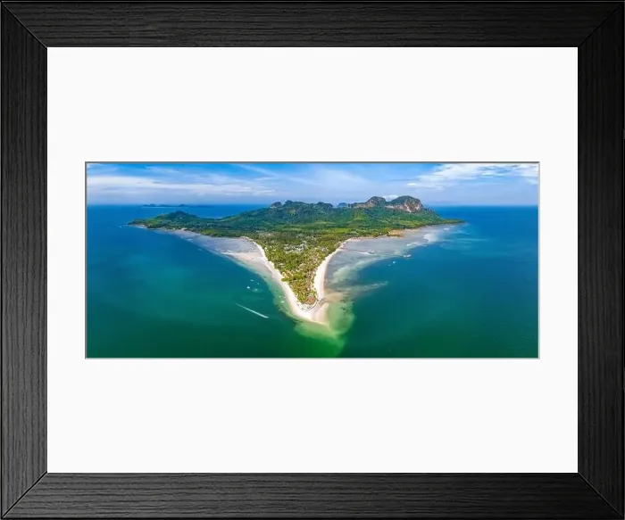 Framed Print : Aerial view of koh Mook or koh Muk island, in Trang, Thailand Framed Print : Aerial view of koh Mook or koh Muk island, in Trang, Thailand