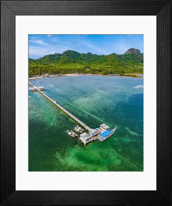Framed Print : Aerial view of koh Mook or koh Muk island, in Trang, Thailand Framed Print : Aerial view of koh Mook or koh Muk island, in Trang, Thailand