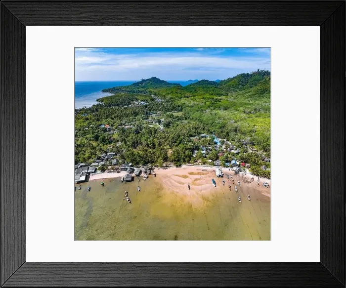 Framed Print : Aerial view of koh Mook or koh Muk island, in Trang, Thailand Framed Print : Aerial view of koh Mook or koh Muk island, in Trang, Thailand