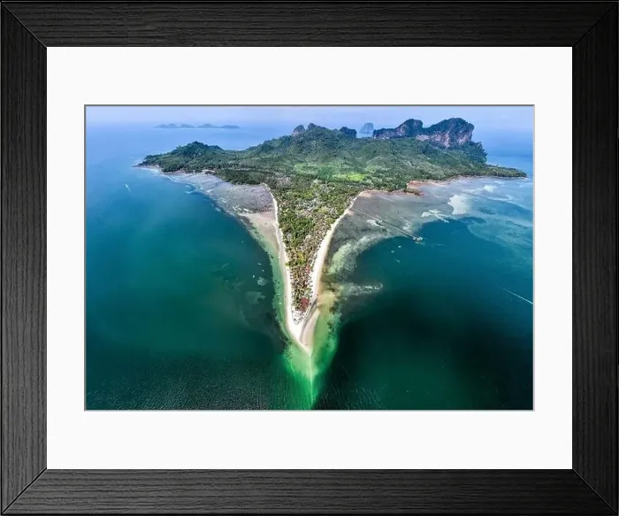 Framed Print : Aerial view of koh Mook or koh Muk island, in Trang, Thailand Framed Print : Aerial view of koh Mook or koh Muk island, in Trang, Thailand