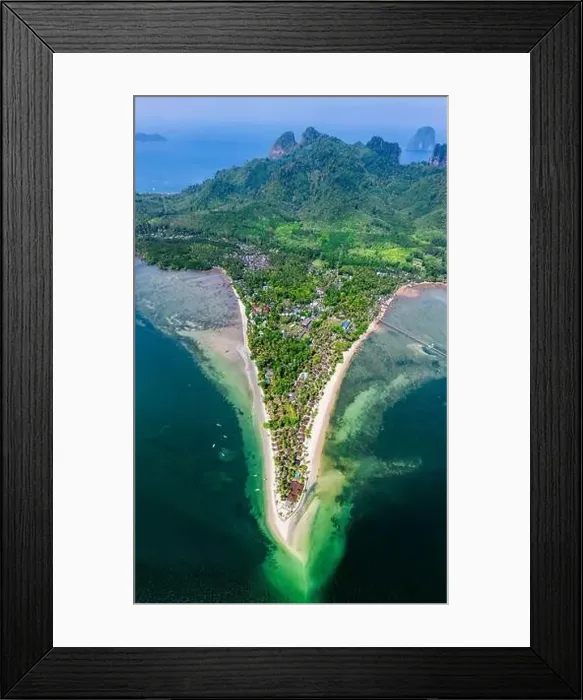 Framed Print : Aerial view of koh Mook or koh Muk island, in Trang, Thailand Framed Print : Aerial view of koh Mook or koh Muk island, in Trang, Thailand