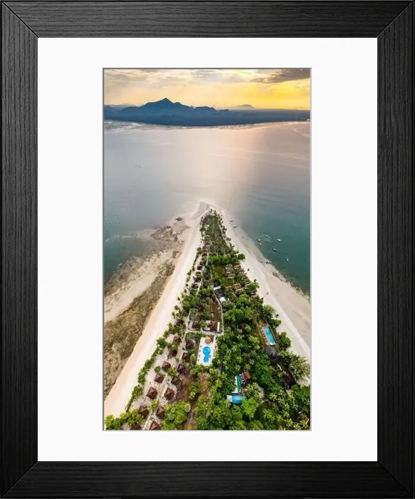 Framed Print : Aerial view of koh Mook or koh Muk island, in Trang, Thailand Framed Print : Aerial view of koh Mook or koh Muk island, in Trang, Thailand