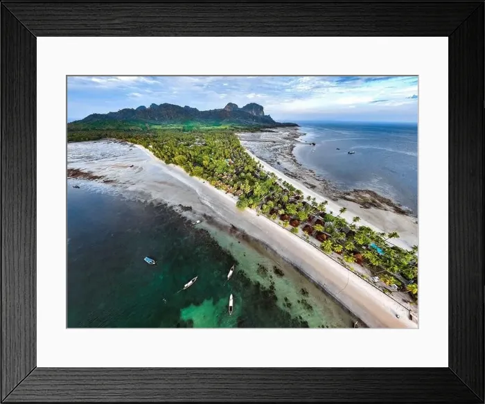 Framed Print : Aerial view of koh Mook or koh Muk island, in Trang, Thailand Framed Print : Aerial view of koh Mook or koh Muk island, in Trang, Thailand