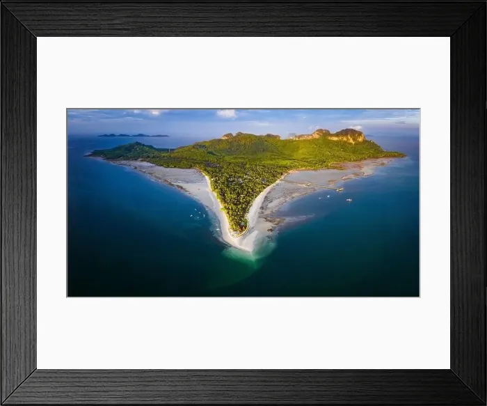 Framed Print : Aerial view of koh Mook or koh Muk island, in Trang, Thailand Framed Print : Aerial view of koh Mook or koh Muk island, in Trang, Thailand