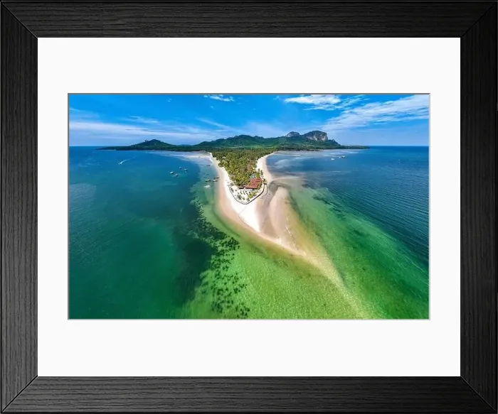 Framed Print : Aerial view of koh Mook or koh Muk island, in Trang, Thailand