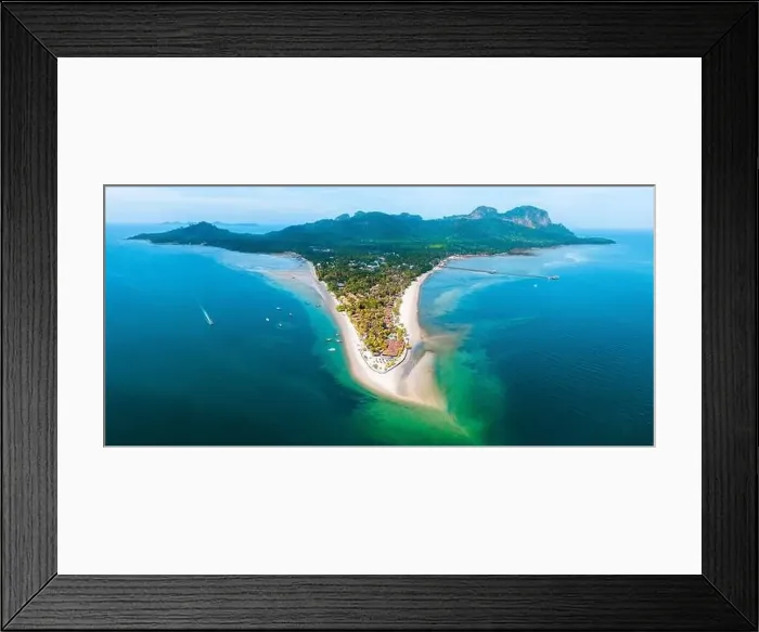 Framed Print : Aerial view of koh Mook or koh Muk island, in Trang, Thailand Framed Print : Aerial view of koh Mook or koh Muk island, in Trang, Thailand