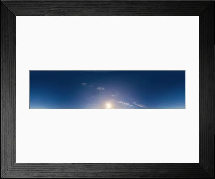 Framed Print : Dark blue sunset sky panorama with Cirrus clouds Framed Print : Dark blue sunset sky panorama with Cirrus clouds