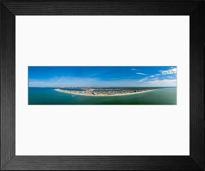 Framed Print : Aerial photo Fort Myers Beach pier