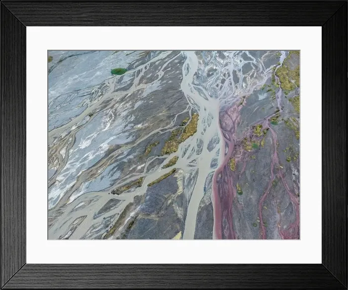 Framed Print : Aerial view of rivers and creeks flowing to Embalse de Yeso in Cajon del Maipo near Santiago de Chile Framed Print : Aerial view of rivers and creeks flowing to Embalse de Yeso in Cajon del Maipo near Santiago de Chile