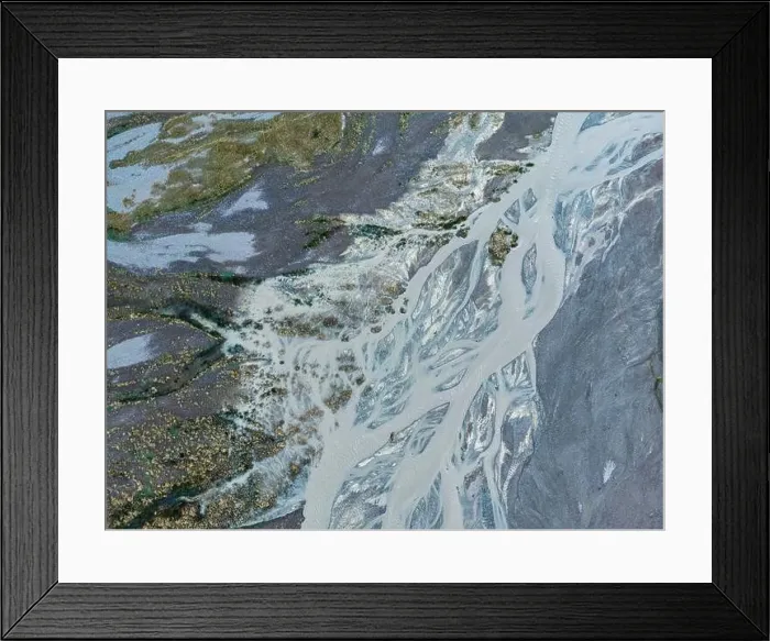 Framed Print : Aerial view of rivers and creeks flowing to Embalse de Yeso in Cajon del Maipo near Santiago de Chile Framed Print : Aerial view of rivers and creeks flowing to Embalse de Yeso in Cajon del Maipo near Santiago de Chile