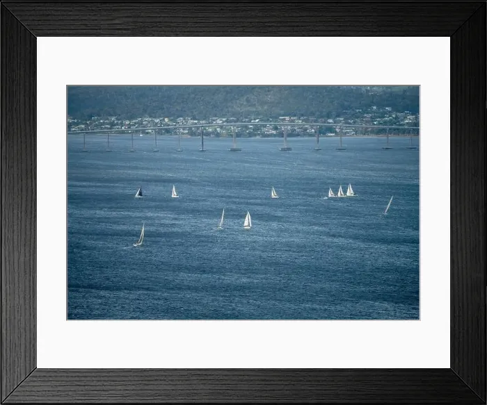 Framed Print : racing yachts on the river derwent in hobart tasmania Framed Print : racing yachts on the river derwent in hobart tasmania
