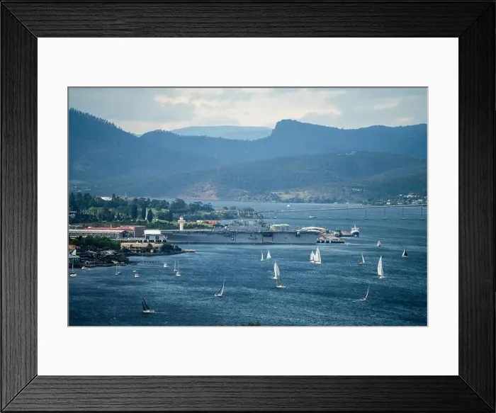 Framed Print : racing yachts on the river derwent in hobart tasmania Framed Print : racing yachts on the river derwent in hobart tasmania