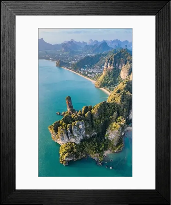 Framed Print : Aerial view of Ao Nang Beach in Krabi, Thailand Framed Print : Aerial view of Ao Nang Beach in Krabi, Thailand