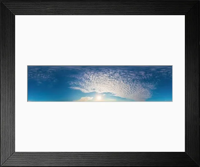Framed Print : Blue summer sky panorama with light Cirrus clouds Framed Print : Blue summer sky panorama with light Cirrus clouds