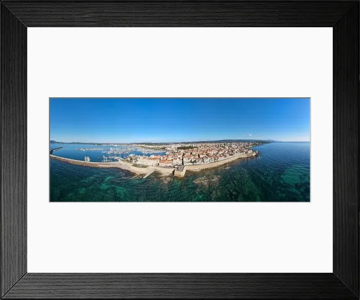 Framed Print : Drone view at the historical town of Alghero on Sardinia in Italy Framed Print : Drone view at the historical town of Alghero on Sardinia in Italy