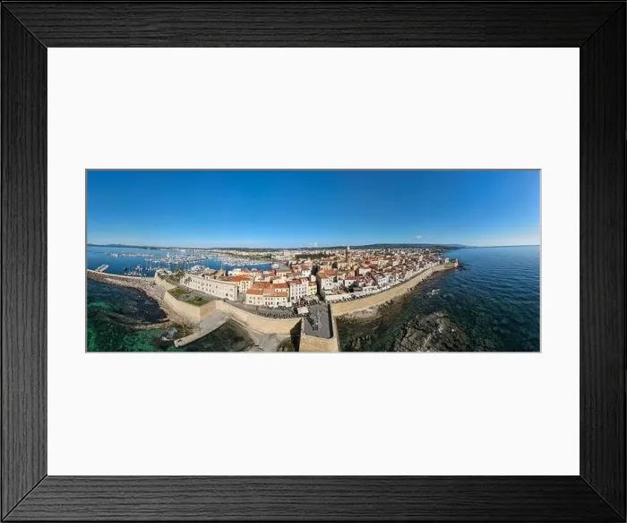 Framed Print : Drone view at the historical town of Alghero on Sardinia in Italy Framed Print : Drone view at the historical town of Alghero on Sardinia in Italy