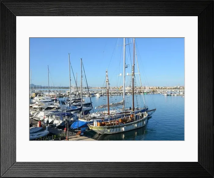 Framed Print : Alghero, Italy - 17 Oktober 2022: the port of Alghero on Sardinia in Italy Framed Print : Alghero, Italy - 17 Oktober 2022: the port of Alghero on Sardinia in Italy