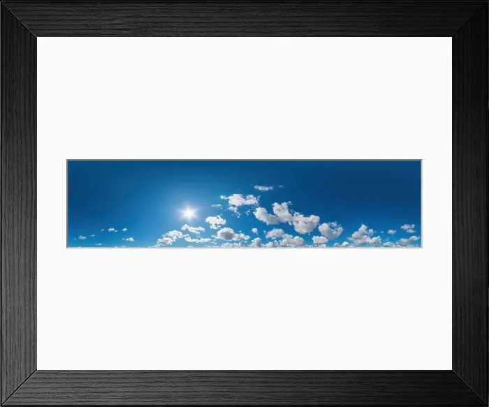 Framed Print : Blue sky panorama with Cirrus clouds Framed Print : Blue sky panorama with Cirrus clouds