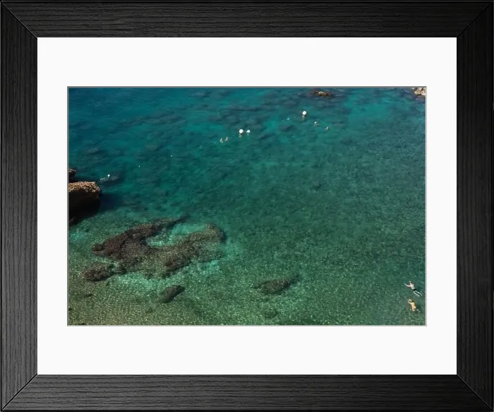 Framed Print : Aerial view of sea panorama of mediterranean coast Framed Print : Aerial view of sea panorama of mediterranean coast