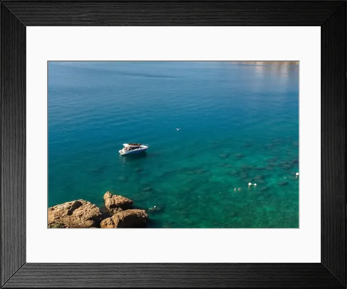Framed Print : Aerial view of sea panorama of mediterranean coast Framed Print : Aerial view of sea panorama of mediterranean coast