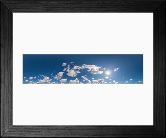 Framed Print : Blue sky panorama with Cirrus clouds Framed Print : Blue sky panorama with Cirrus clouds