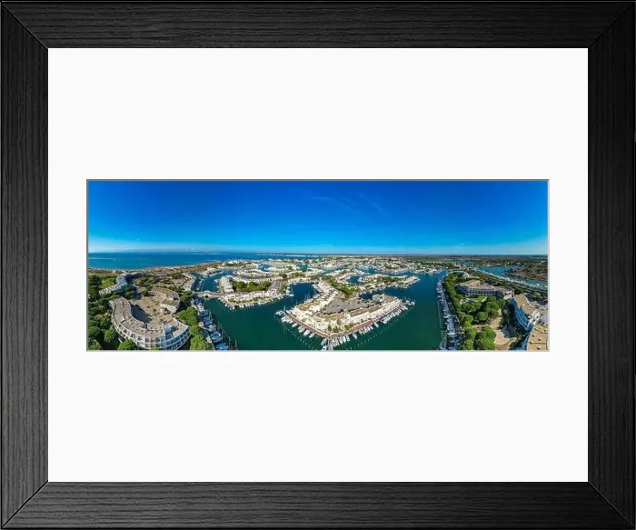 Framed Print : Aerial view of the impressive marina of Port Camargue. One of the most beautiful marina's in the French Mediterranean