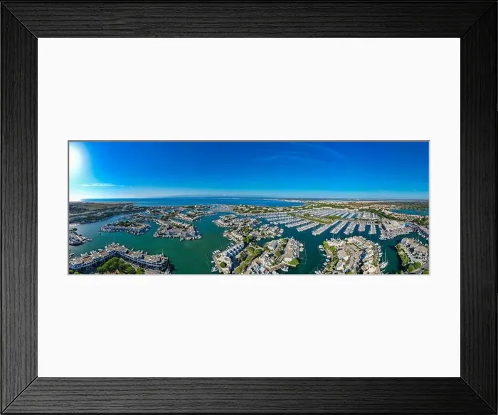 Framed Print : Aerial view of the impressive marina of Port Camargue. One of the most beautiful marina's in the French Mediterranean