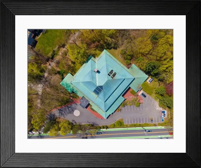 Framed Print : American Academy of Arts and Sciences headquarter aerial view in spring in Cambridge, Massachusetts MA, USA Framed Print : American Academy of Arts and Sciences headquarter aerial view in spring in Cambridge, Massachusetts MA, USA