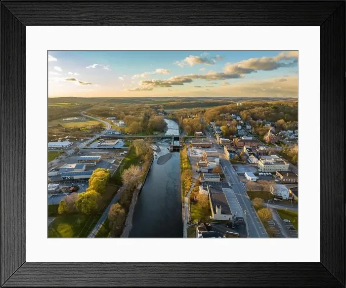 Framed Print : November 20, 2022 Afternoon fall, autumn aerial drone photo of the Hamlet of Lyons New York, USA Framed Print : November 20, 2022 Afternoon fall, autumn aerial drone photo of the Hamlet of Lyons New York, USA