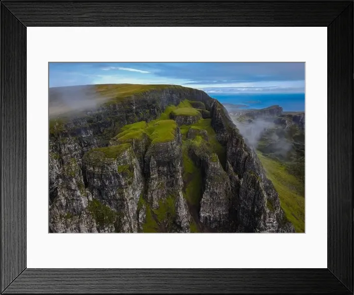 Framed Print : Aerial panoramic view of the scotish highlands Isle of Skye in northern Scotland Hebrides Islands Framed Print : Aerial panoramic view of the scotish highlands Isle of Skye in northern Scotland Hebrides Islands