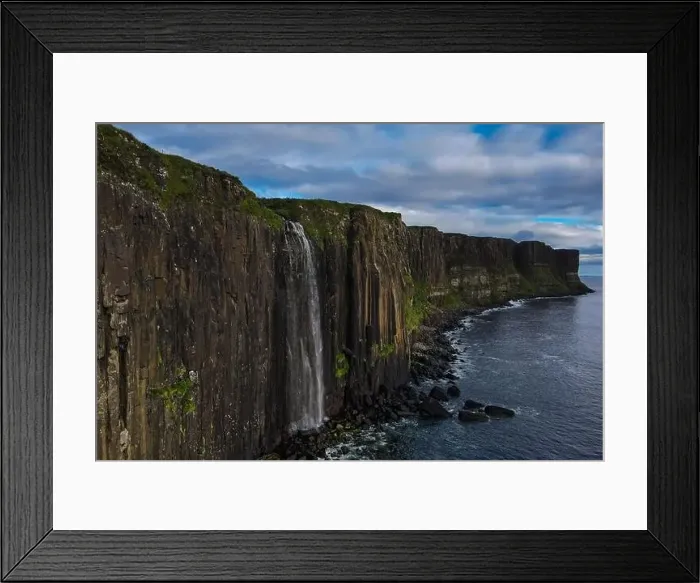 Framed Print : Aerial panoramic view of Kilt Rock & Mealt Falls on the coast of the isle of Skye in Scotland Framed Print : Aerial panoramic view of Kilt Rock & Mealt Falls on the coast of the isle of Skye in Scotland