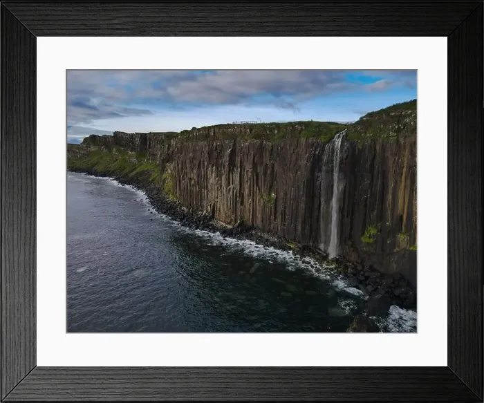 Framed Print : Aerial panoramic view of Kilt Rock & Mealt Falls on the coast of the isle of Skye in Scotland Framed Print : Aerial panoramic view of Kilt Rock & Mealt Falls on the coast of the isle of Skye in Scotland