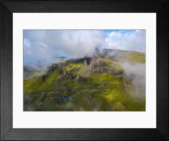 Framed Print : Aerial panoramic view of the scotish highlands Isle of Skye in northern Scotland Hebrides Islands Framed Print : Aerial panoramic view of the scotish highlands Isle of Skye in northern Scotland Hebrides Islands